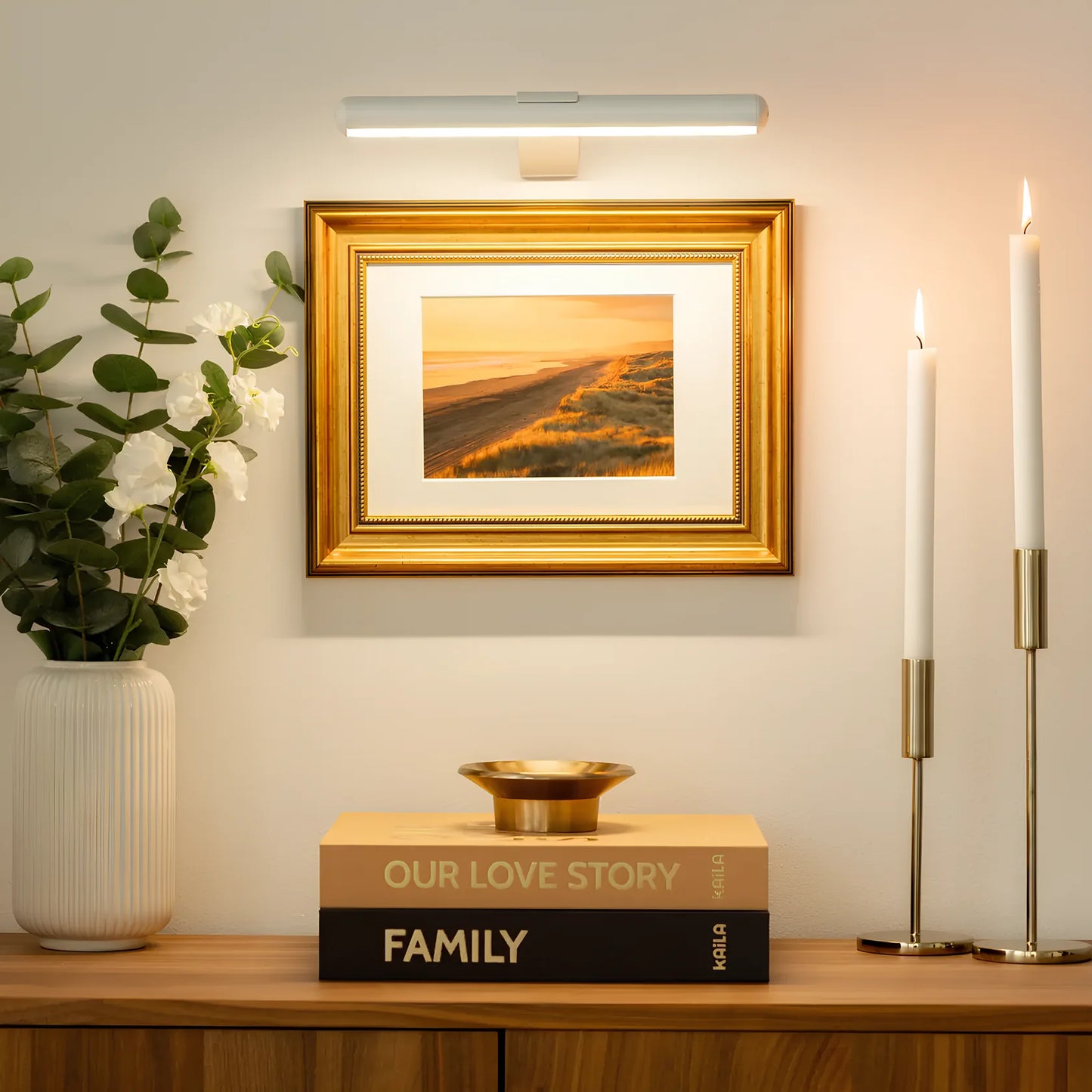 ArtGlow draadloze LED schilderijlamp met afstandsbediening dimmer