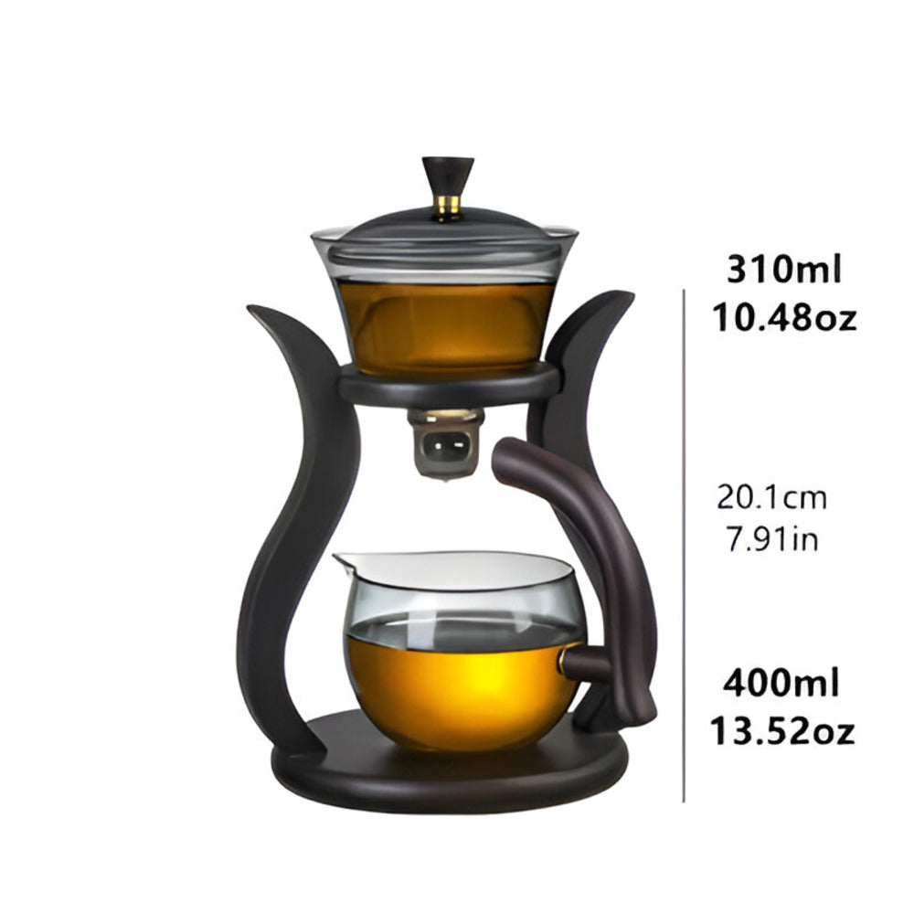 Artisan magnetische glazen theepotset met infuser druppelvrij ontwerp