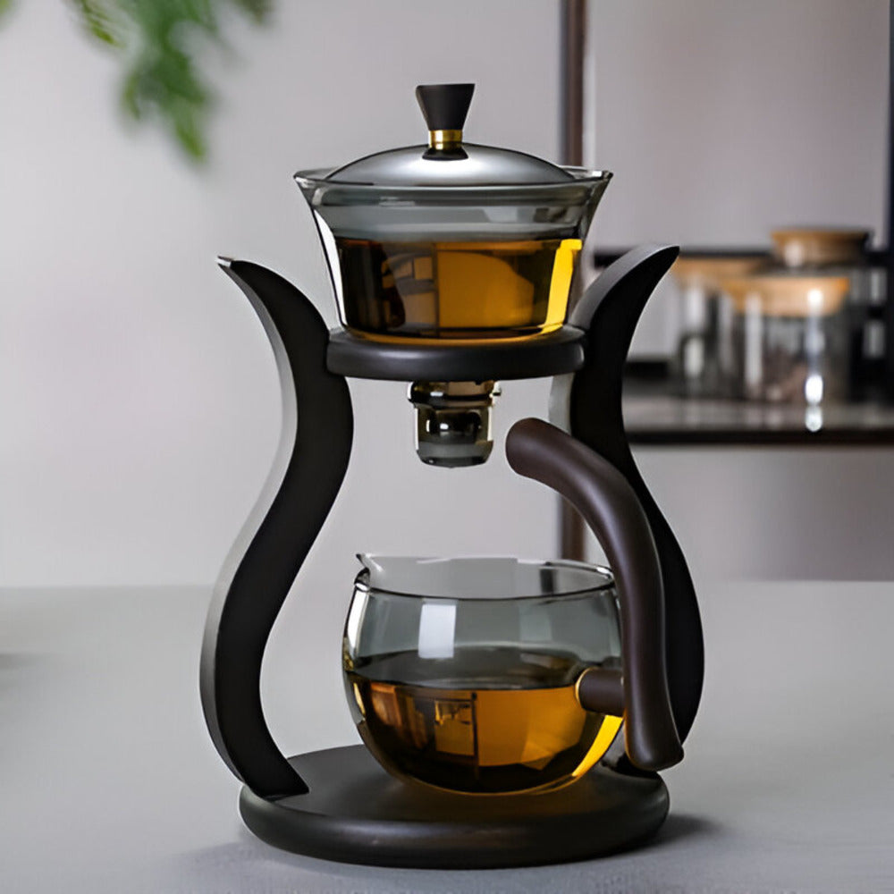 Artisan magnetische glazen theepotset met infuser druppelvrij ontwerp
