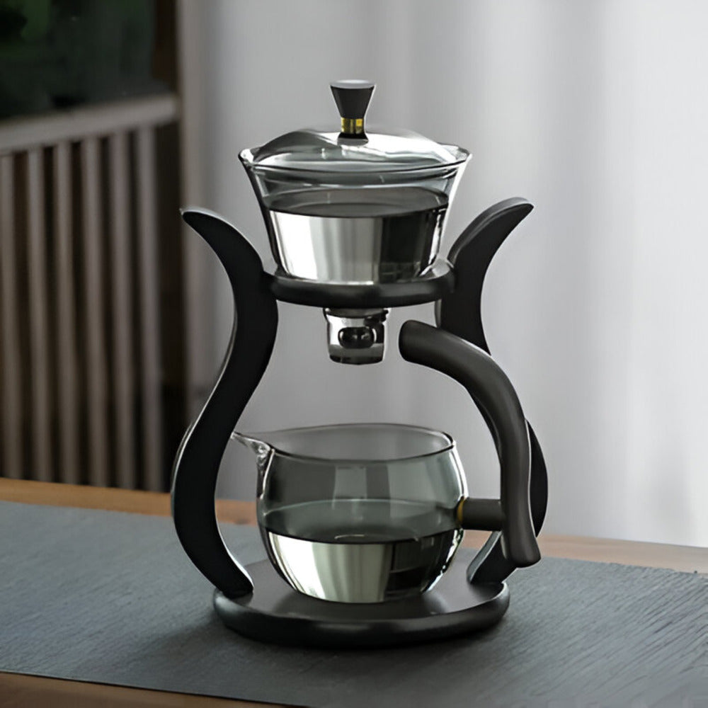 Artisan magnetische glazen theepotset met infuser druppelvrij ontwerp