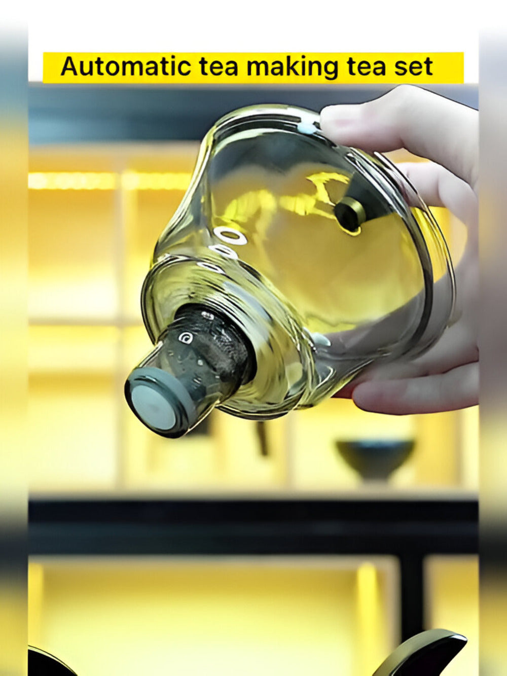 Artisan magnetische glazen theepotset met infuser druppelvrij ontwerp