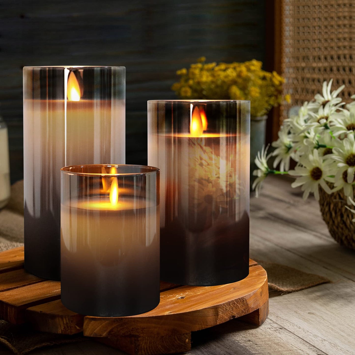 AuraFlame Vlamloze LED Kaars Set met Afstandsbediening