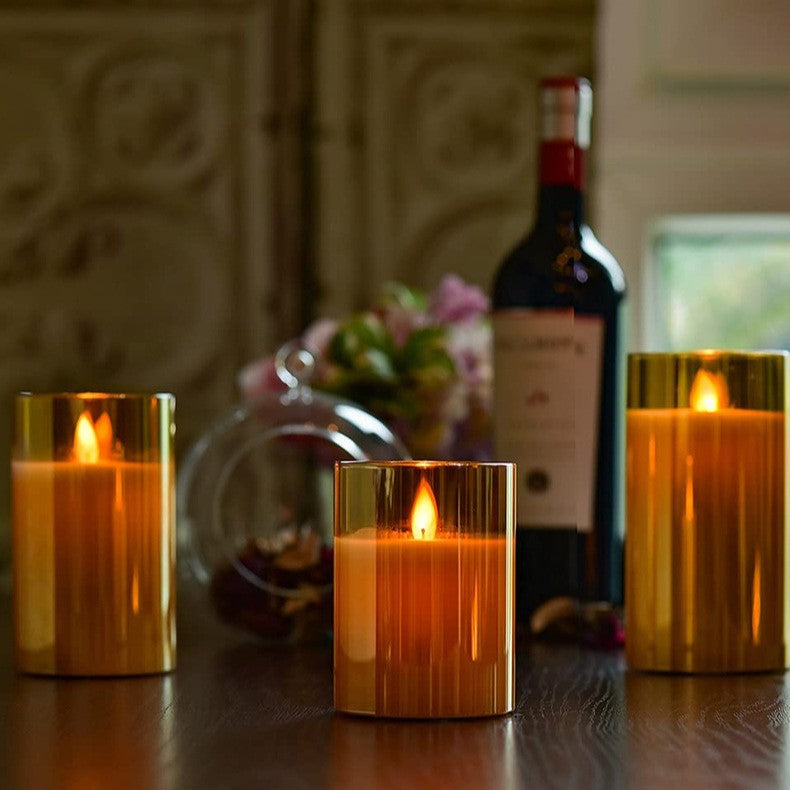 AuraFlame Vlamloze LED Kaars Set met Afstandsbediening