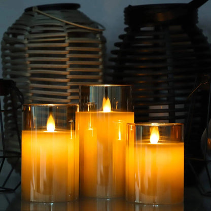 AuraFlame Vlamloze LED Kaars Set met Afstandsbediening