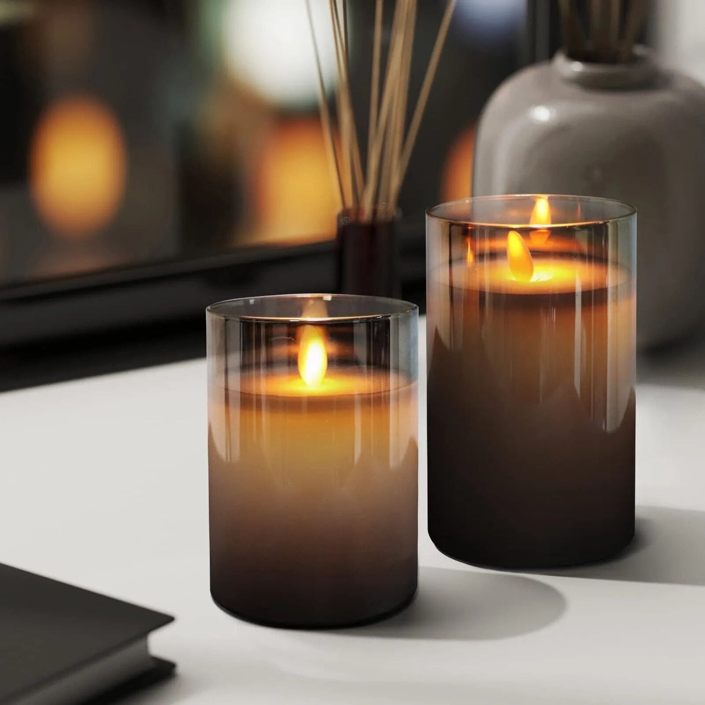 AuraFlame Vlamloze LED Kaars Set met Afstandsbediening