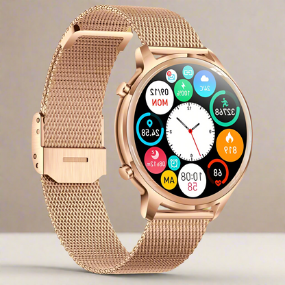 Aurora Dames Smartwatch Stijlvolle Fitness- en Notificatiehorloge