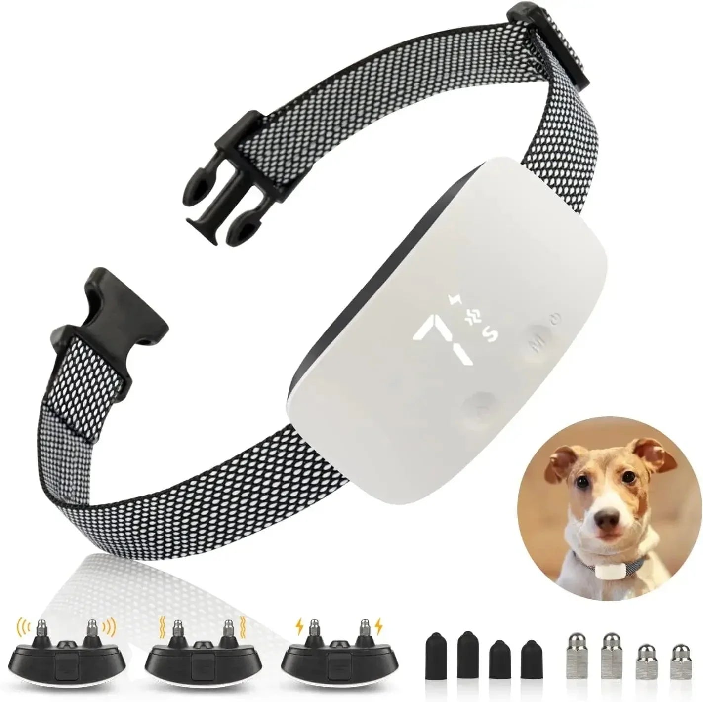 Automatische anti-blaf hondenhalsband oplaadbare waterdichte trainingshalsband voor alle rassen