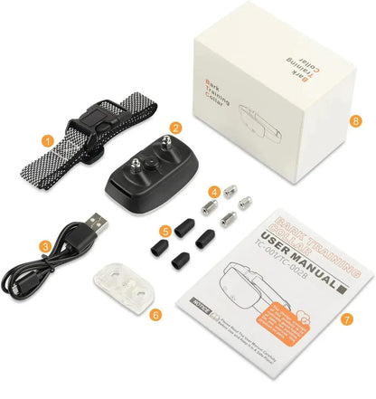 Automatische anti-blaf hondenhalsband oplaadbare waterdichte trainingshalsband voor alle rassen