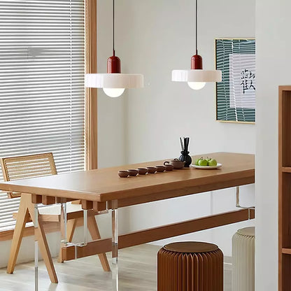 Bauhaus glazen hanglamp gekleurde hanglamp