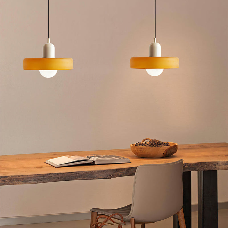 Bauhaus glazen hanglamp gekleurde hanglamp