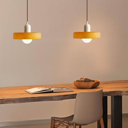 Bauhaus glazen hanglamp gekleurde hanglamp