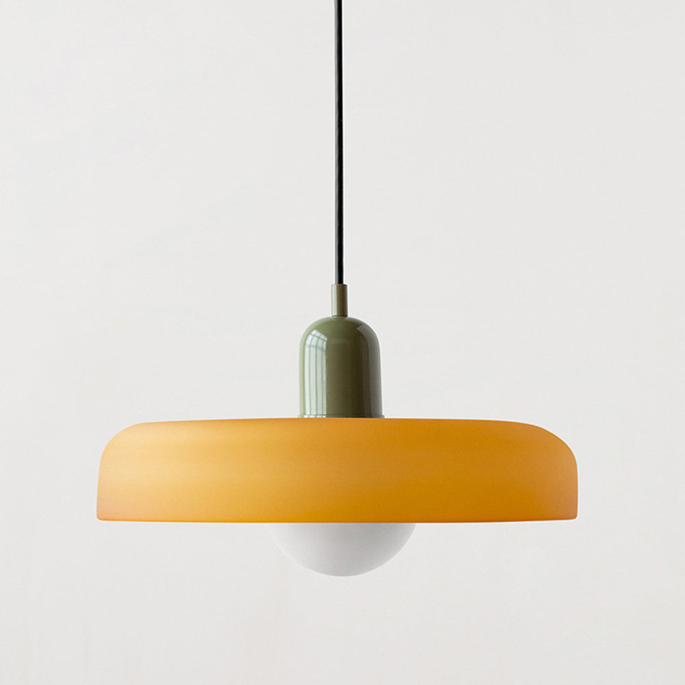 Bauhaus glazen hanglamp gekleurde hanglamp