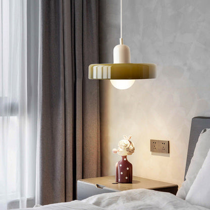 Bauhaus glazen hanglamp gekleurde hanglamp