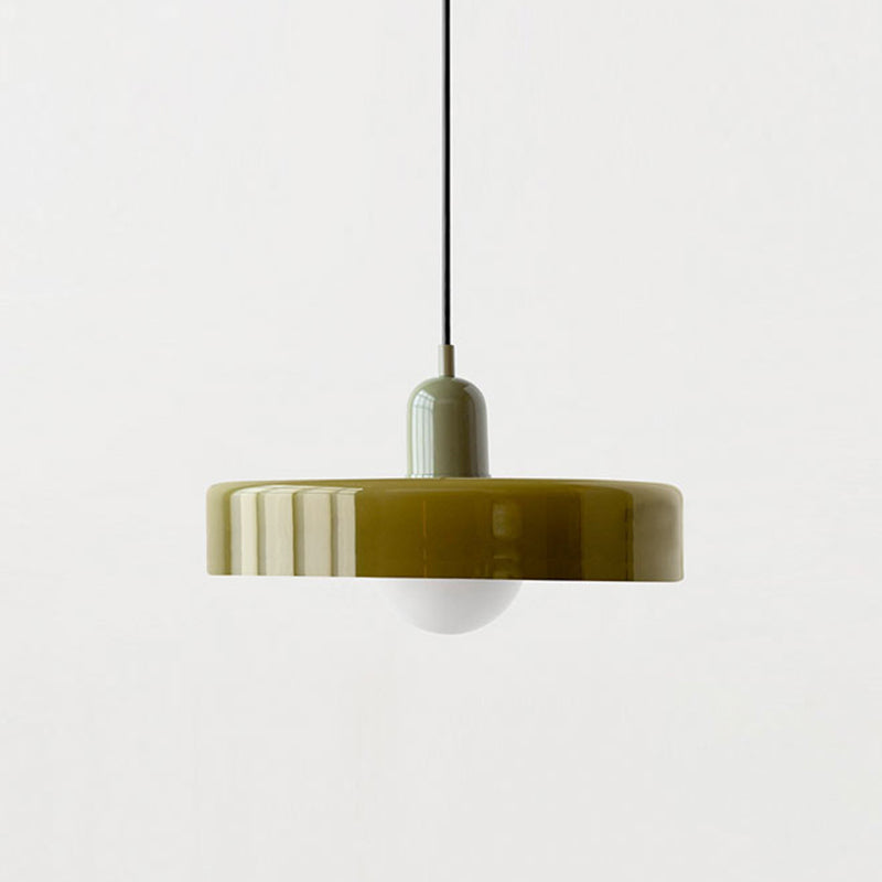 Bauhaus glazen hanglamp gekleurde hanglamp
