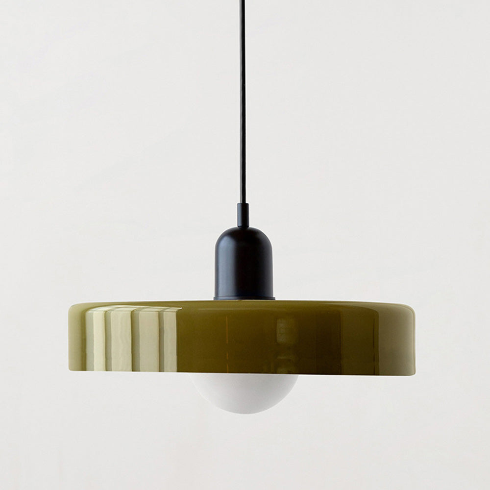 Bauhaus glazen hanglamp gekleurde hanglamp
