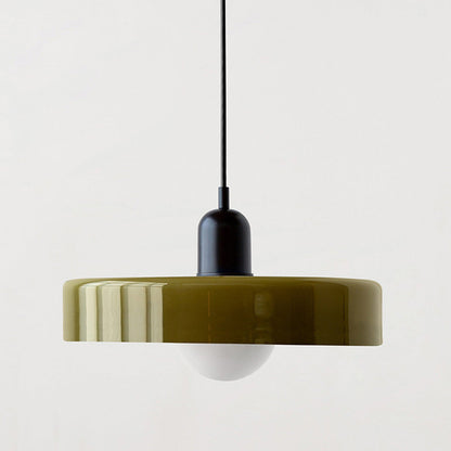Bauhaus glazen hanglamp gekleurde hanglamp