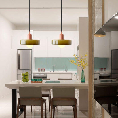 Bauhaus glazen hanglamp gekleurde hanglamp