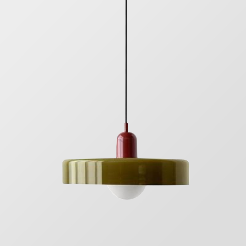 Bauhaus glazen hanglamp gekleurde hanglamp