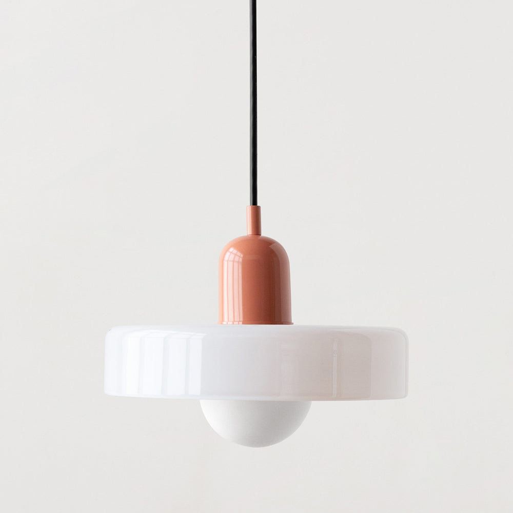 Bauhaus glazen hanglamp gekleurde hanglamp