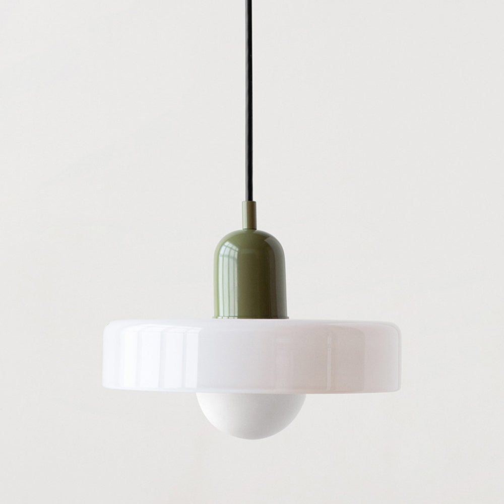 Bauhaus glazen hanglamp gekleurde hanglamp