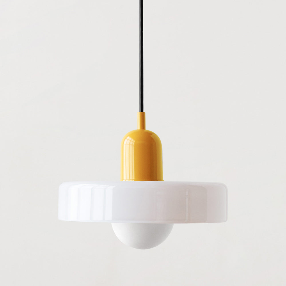 Bauhaus glazen hanglamp gekleurde hanglamp