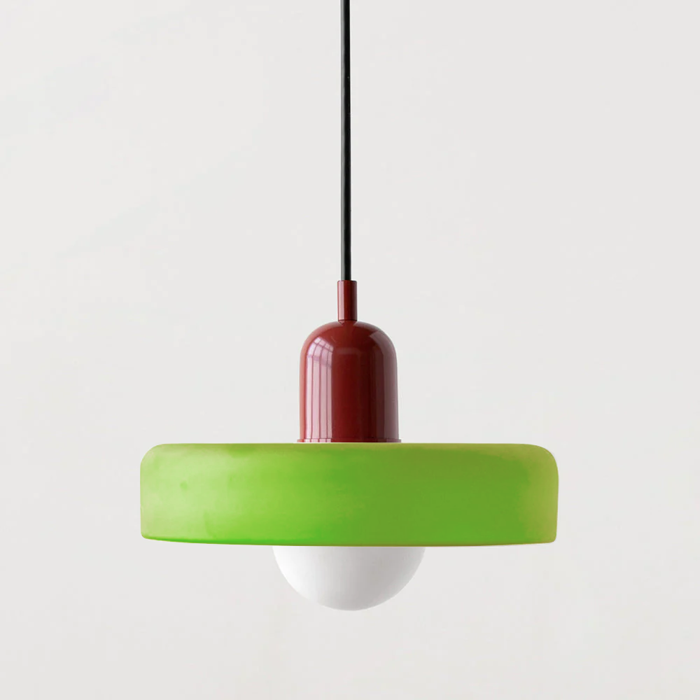 Bauhaus glazen hanglamp gekleurde hanglamp