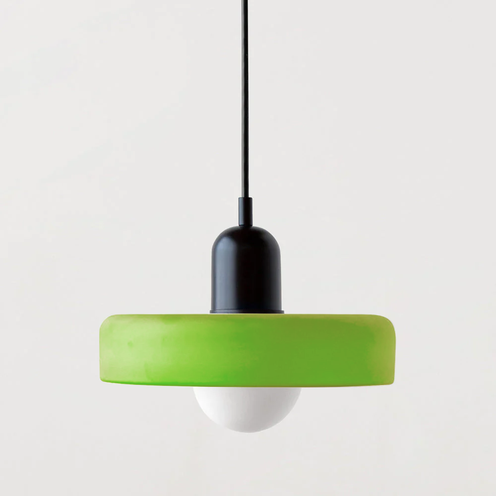 Bauhaus glazen hanglamp gekleurde hanglamp