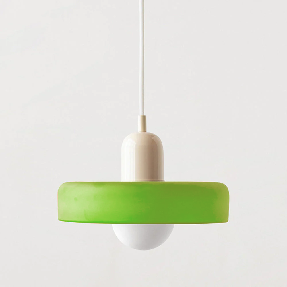 Bauhaus glazen hanglamp gekleurde hanglamp