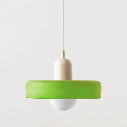 Bauhaus glazen hanglamp gekleurde hanglamp