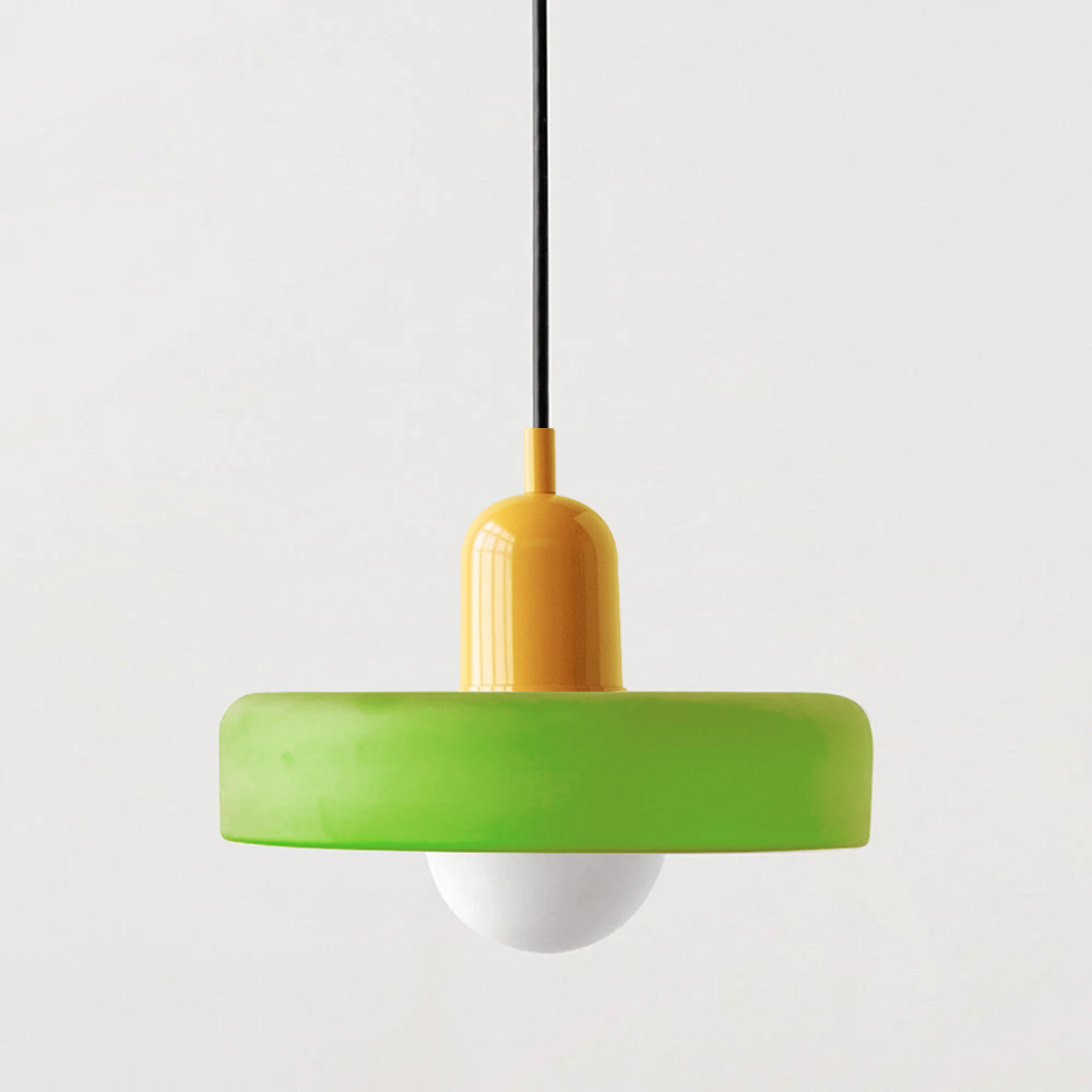 Bauhaus glazen hanglamp gekleurde hanglamp