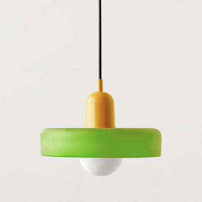 Bauhaus glazen hanglamp gekleurde hanglamp