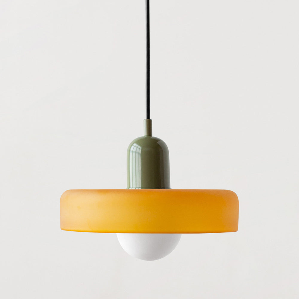 Bauhaus glazen hanglamp gekleurde hanglamp