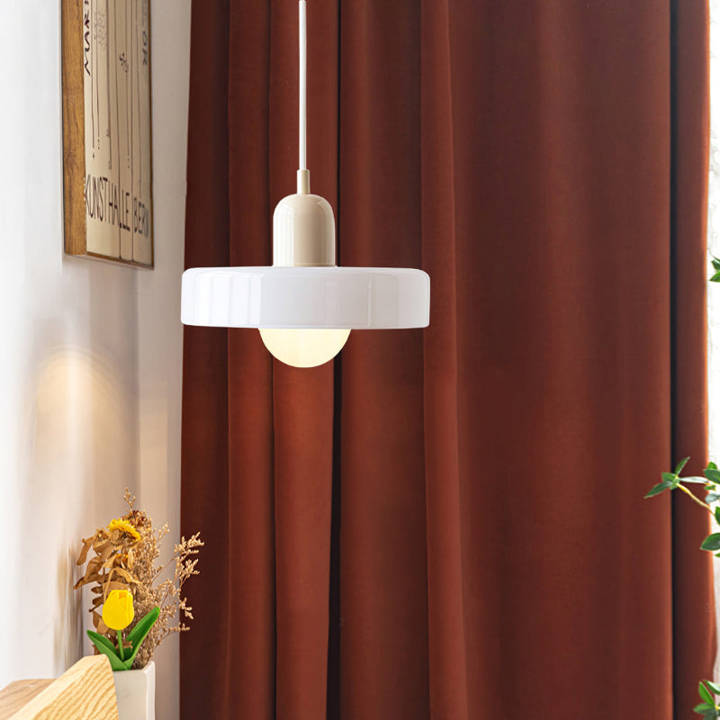 Bauhaus glazen hanglamp gekleurde hanglamp