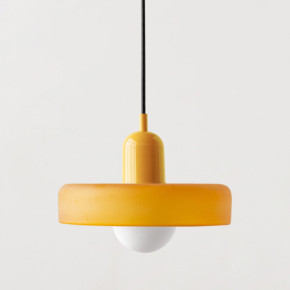 Bauhaus glazen hanglamp gekleurde hanglamp