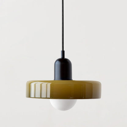 Bauhaus glazen hanglamp gekleurde hanglamp