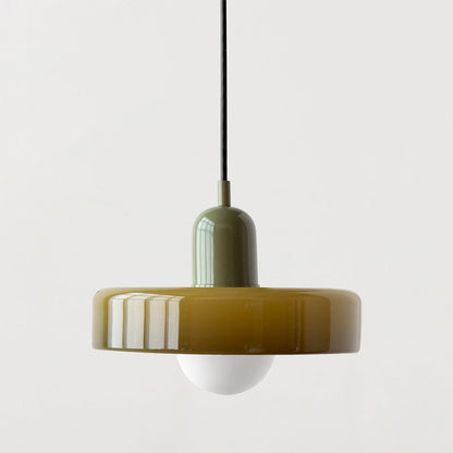 Bauhaus glazen hanglamp gekleurde hanglamp