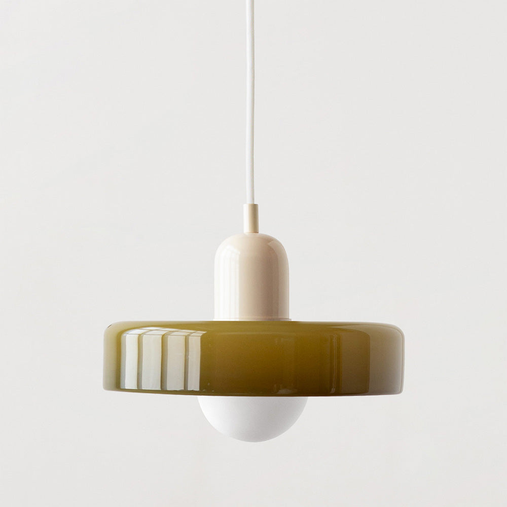 Bauhaus glazen hanglamp gekleurde hanglamp