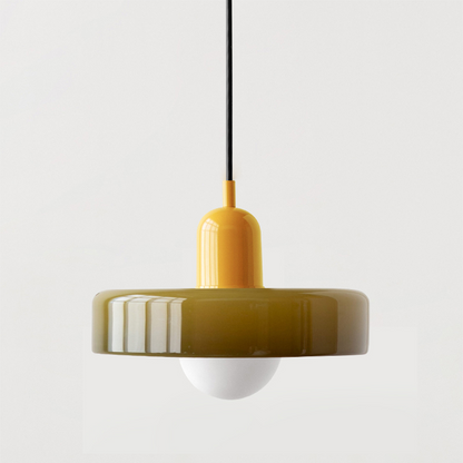 Bauhaus glazen hanglamp gekleurde hanglamp