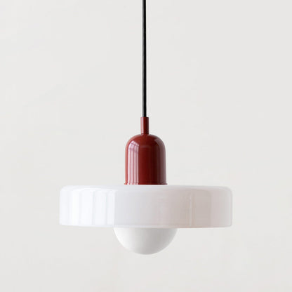 Bauhaus glazen hanglamp gekleurde hanglamp