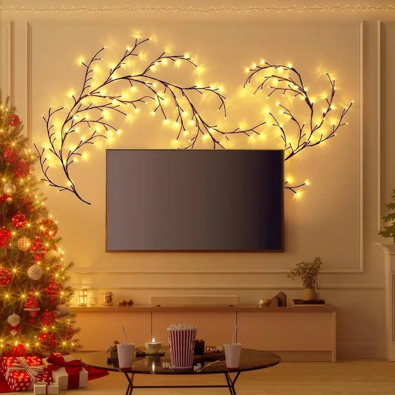 Buigzame Wilgen Tak LED Lamp – Decoratieve USB Boomlamp met 8 Modi
