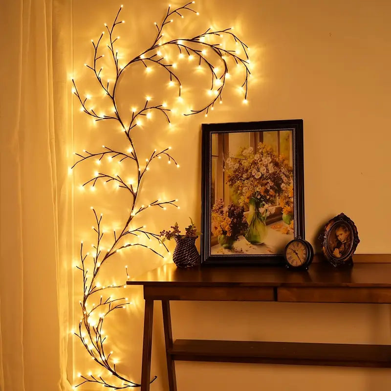 Buigzame Wilgen Tak LED Lamp – Decoratieve USB Boomlamp met 8 Modi