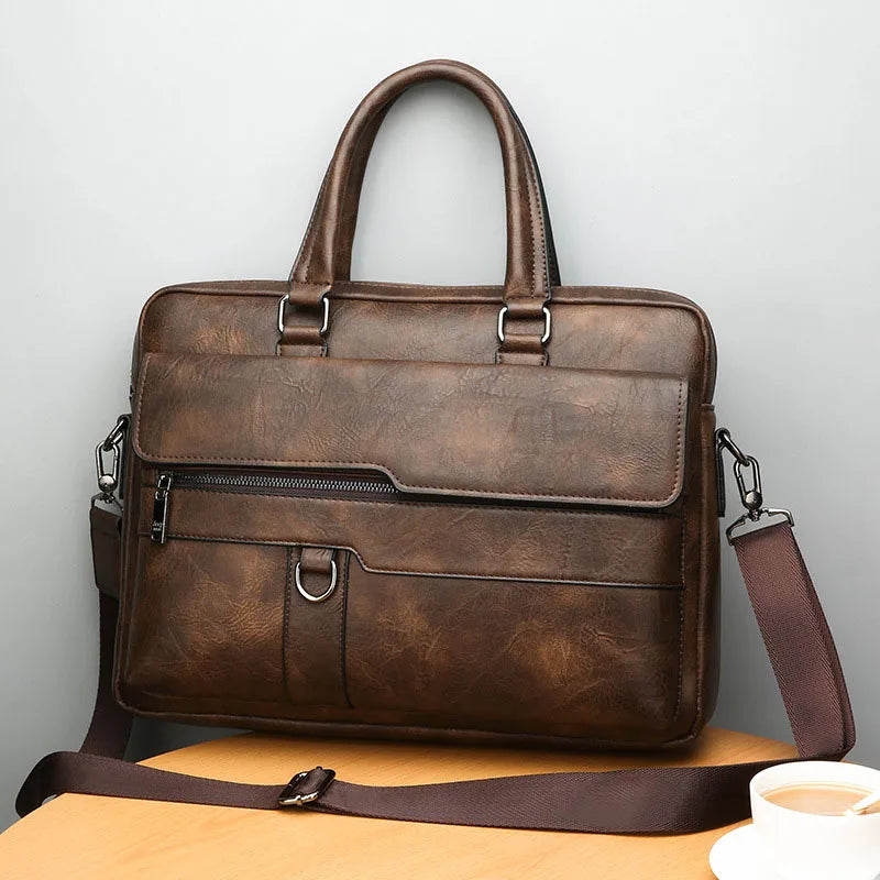 Benedicto echte leren schoudertas met klassiek crossbody ontwerp voor dagelijks gebruik