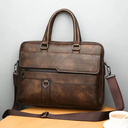 Benedicto echte leren schoudertas met klassiek crossbody ontwerp voor dagelijks gebruik