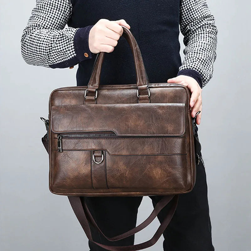 Benedicto echte leren schoudertas met klassiek crossbody ontwerp voor dagelijks gebruik