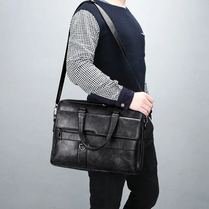 Benedicto echte leren schoudertas met klassiek crossbody ontwerp voor dagelijks gebruik