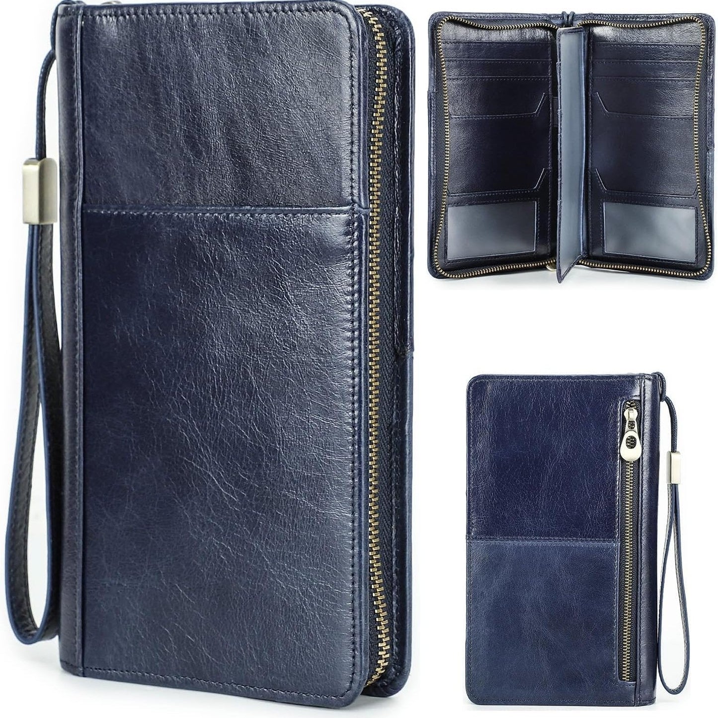Bonny luxe leren paspoorthouder met RFID-blokkering reisset portemonnee
