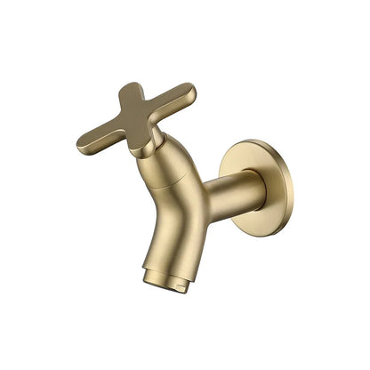BrassFlow massief messing wandgemonteerde koudwaterkraan