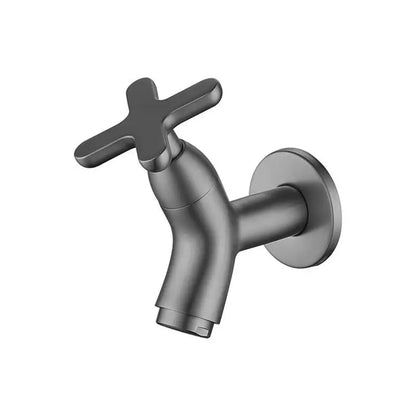BrassFlow massief messing wandgemonteerde koudwaterkraan