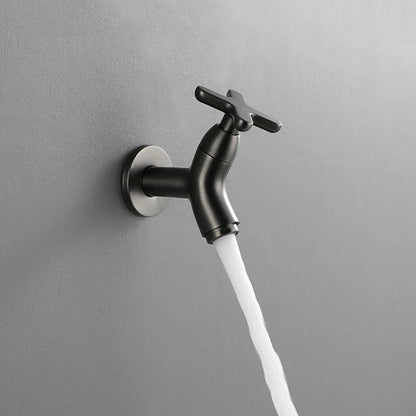 BrassFlow massief messing wandgemonteerde koudwaterkraan
