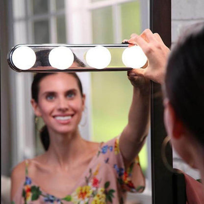 BrightFix zuignap LED spiegellicht draagbare make-up kaptafel lamp